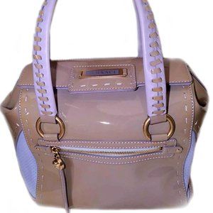 Versace Box Bicolor Leather Satchel